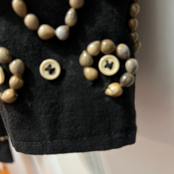 Rafia studio petit black blazer jacket vintage - Picture 4 of 5